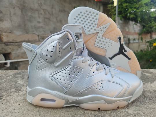 (image for) Air Jordan 6 Retro PSG Paris Saint-Germain Silver IQ5135-001 Shoes-33